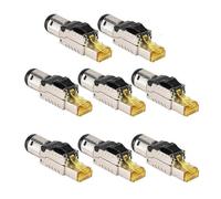 8Pack Tool Free Shielded RJ45 Cat 8, Cat8 Field Termination Plug, Cat8 Connector, Cat8 Plug
