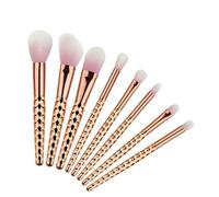 8pc Profesional Brochas de Maquillaje Rosa Oro Base Contorno Polvo Set GB
