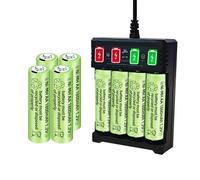 8PCS 1.2V 1800mAh Ni-MH AA Batería con Cargador USB para micrófonos inalámbricos, Juguetes eléctricos, Ratones remotos, calculadoras, afeitadoras, teclados, electrodomésticos, lámparas solares