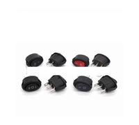 8PCS 2 Position 3 Position 2 Pins 3 Pins Oval Rocker Switch Kit With Red Light ON-OFF AC 6A 250V 10A 125V