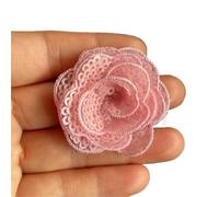 8PCS/4CM 3d Sequin Flowers Lace Appliques Sew On Patches,Small Rose Fabric Embroidery Sewing Supplies For Dress,Clothing,Shoe(Color 9)