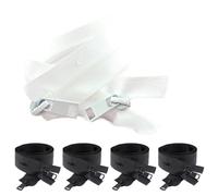 8Pcs 5# Waterproof Nylon Zippers 20-150cm Open-End Zipper Invisible Double Slider Jacket Tent Closure Zips Sewing Accessories(White,100cm)