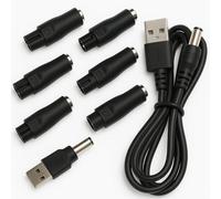 8PCS 5V Cargador USB, Cargador Afeitadora, Cable de Alimentación para Cortapelos Eléctrico, Lámparas y Purificadores Portátiles, para Afeitadoras QP6510 HQ8505 Series 3000 5000 7000 8000