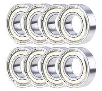 8pcs 608 ZZ Rodamientos de bolas 608zz de metal doble protección miniatura para monopatín, patinete, patines en línea 8 mm x 22 mm x 7 mm