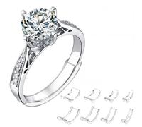 8pcs Ajustadores de Tamaño de Anillo Invisibles, Ajustadores de Anillo Transparentes, Anillos Sueltos Para Cualquier Anillo, Reductores de Anillo.