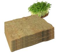 8pcs alfombrillas de cáñamo para microgreens en crecimiento 10x20 '' kit de crecimiento de microgreens Jute tat brote de semillas orgánicas para bandejas de inicio de semillas, bandeja de cultivo de