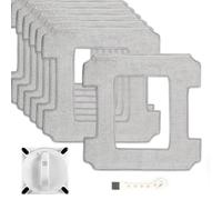 8Pcs Almohadillas de Limpieza para Ecovacs W1 de Microfibra Lavables, Paño de Repuesto de Fregona para Robot Limpiacristales W2 Pro, Mopa de Repuesto para Winbot W1 Pro con Cepillo para el Hogar