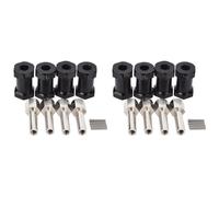 8Pcs Aluminio RC Coche 12mm Adaptador de Combinación de Extensión de Adaptador para Axial SCX10 D90, Negro 20mm