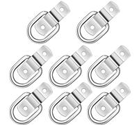 8Pcs Anillo de Amarre, Anillos en D Anilla de Amarre, Ancla de Carga de Remolque, Ojales de Amarre para Transporte Carga Barco Offroad Camión Cuerdas