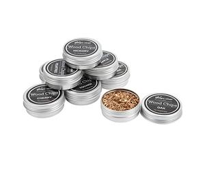 8PCS Astillas de Madera para Ahumar, Astillas de Madera Extra Fina para Ahumador de Cocktail con Mango, Kit de Ahumador de Whisky para Bebidas Astillas de Madera de Serrín para Car