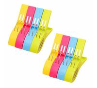 8PCS Clips Toalla Playa Grandes, Grandes Playa Toalla Clips Pinzas de Plástico Fuerte, para Ropa, Alfombras, Cortinas (Color Aleatorio)
