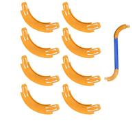 8pcs Conector De Pista, Pista Giratoria para Hotwheels, 90 Grados Conectores DePista Carreras Curvados Componentes, Conectores DePista Curvada A 90 Grados para Construir El Caminos Carreras