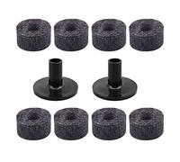8pcs De Plantilla Profesional Placas Fieltro 25 Mm + 2 Piezas Manga Platillos Reemplazo Para Batería Estante 2 Colores Mangas Platillo Largo Y Fieltro