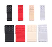 8pcs Extensor de Sujetador Elástico Cómodo Suave de Mujeres Extensión de Sujetador Banda de Sujetador de Mujeres de 2 Ganchos 3 Filas 3 Ganchos 3 Filas para Mujer Elástico Bra Extende