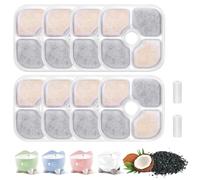8Pcs Filtro Fuente para Gatos, Carbón Activado Filtros Fuente Gatos para Catit, Filtro Bebedero Gatos, Filtros para Fuentes de Agua Gatos Equipado con 2 Mangueras