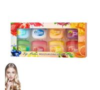 8Pcs Fruit Flavored Lip Care Set : Glosses + Night Balms + Colorless Lipsticks + Moisturizing Masks,Mini Lip Balm Set Moisturizing Lipstick (1set)