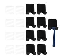 8PCS Ganchos Autoadhesivos Para Maquinillas De Afeitar,Soporte Para Maquinilla De Afeita,Ganchos De Acero Inoxidable Para Ducha,Baño,Cocina,Oficina,Soporte Resistente,Sin Taladrar,Diseño Moderno