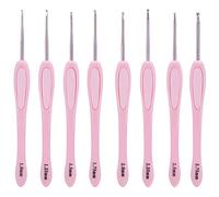 8pcs Ganchos de Ganchillo, Agujas de Tejer Gancho de Ganchillo Suéter Herramientas para Tejer Marcadas de Diferentes tamaños (1-2,75 mm), Mango Antideslizante