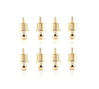 8pcs Gold Plated RCA Protector Caps Noise Stopper Copper Cap Dust Protector RCA Plug Caps Noise Stopper Shielding Caps