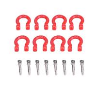 8PCS Grilletes de Remolque Metal, Hebilla Ganchos Rescate para Coche 1/10 RC Crawler Accesorios Decoración Simulación Compatible con SCX10 D90 D110 TF2