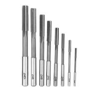 8Pcs High - Speed Steel Reamer Set | H7 Straight Shank for Metal/Wood/Plastic | 3mm - 10mm Sizes with D4 Tolerance | CNC & Drill Press Compatible