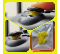 8PCS Joystick Protector Anillo Compatible para Steam Deck/para Xbox/para PS4/para PS5/para Switch Pro/para ROG Ally, Anillo Protector de Silicona Elástica Anillos para Palanca de Pulgar (Amarillo)