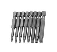8Pcs Juego de Puntas de Destornillador Torx, 6,35 mm Vástago Hex Magnética Juego de Puntas de Destornillador T8 T10 T15 T20 T25 T27 T30 T40