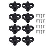 8PCS Nylon Kayak Lashing J Shape Hooks with Flat Head Screws Black Kayak Hooks Replacement Dependable Performance for Boating Accessories
