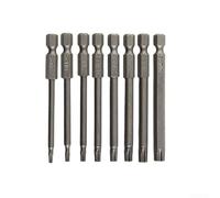8pcs Para Torx Driver Bits Set T8 T27 T40 75mm Largo Aleación Acero para 1/4 "Hex Shank Herramientas Utilizado en Taller