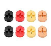 8pcs Práctica de Violín, Goma Muda Portable Tourte Style Soft Lindo Mutes Violines Ultra Prácticas Silenciadores R Partes Silenciosos Caki Black Amarillo Rojo