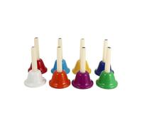 8pcs Practical Colorful Musical Hand Bell Set Class Bells for Kids Playing