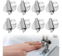 8PCS Prensatelas Maquina Coser,3-10mm Juego Pies Dobladillo Enrollado Costura Universal, Prensatelas de Acero Inoxidable,Pie Presión Dobladillo Enrollado Ancho,Pie Dobladillo Curvo Industrial el Hogar