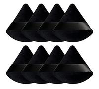 8pcs Soplos de Polvo, Triángulo Polvos Puffs, Maquillaje Puff con Correa Esponja Herramientas para Maquillaje en Húmedo Seco Cojín Esponja de Base Cosmético, para Polvo Suelto o Rubor de Base