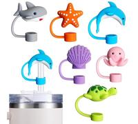 8pcs Tapas de pajitas para Stanley Cup, 10mm a prueba de polvo Tapas de pajitas de silicona, pajitas reutilizables Tapa Consejos para Stanley 40/30 Oz