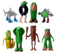 8PCS Tung Tung Tung Sahur Figure Toy,Tralalero Tralala Figura,Brainrot Animales Figura,Italian Brainrot Figures,Figuras de Acción para Decoración de Fanáticos,Desk Decorations Gifts