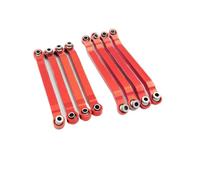 8pcs Varillas de tirón de chasis metálico Varilla de Enlace de Enlace Compatible con MN D91 D96 D99 D99S MN90 1/12 RC Car Universal Fit Piezas de actualización(Red)