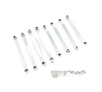 8pcs Varillas de tirón de chasis metálico Varilla de Enlace de Enlace Compatible con MN D91 D96 D99 D99S MN90 1/12 RC Car Universal Fit Piezas de actualización(Silver)