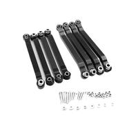 8pcs Varillas de tirón de chasis metálico Varilla de Enlace de Enlace Compatible con MN D91 D96 D99 D99S MN90 1/12 RC Car Universal Fit Piezas de actualización(Black)