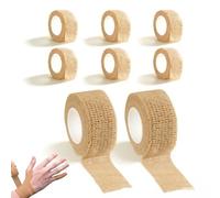 8pcs Venda Autoadhesiva para Los Dedos,Cinta de Vendaje Auto-Adhesiva,Venda Cohesiva Deportiva,para Dedos, Muñecas, Brazo y Tobillo (Tono de Piel)