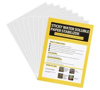 8Piezas Estabilizador de Bordado Autoadhesivo, A4 Papel Soluble para Bordar