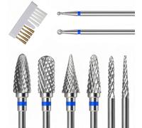 8piezas Fresas Torno Para Uñas, Brocas Para Uñas Viene Con Cepillo De Limpieza, Broca Unhas - 8 Tamaños Diferentes, Torno Para Uñas Profesional Para Manicura, Pedicura, Cuidado De Uñas