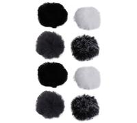 8Piezas Universal Lavalier MicróFono Furry Parabrisas Fur Windshield Wind Muff Soft para Lapel Lavalier Mic 5Mm