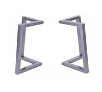 8SSAZZAT Patas de mesa de hierro de 28 pulgadas de alto, patas de muebles en forma de L, soporte de mesa de metal, soporte de mesa de computadora de escritorio, tapete antideslizante (2 piezas) (A 50