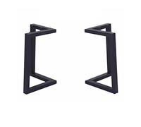 8SSAZZAT Patas de mesa de hierro de 28 pulgadas de alto, patas de muebles en forma de L, soporte de mesa de metal, soporte de mesa de computadora de escritorio, tapete antideslizante (2 piezas) (A 50