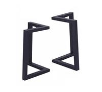 8SSAZZAT Patas de mesa de hierro de 28 pulgadas de alto, patas de muebles en forma de L, soporte de mesa de metal, soporte de mesa de computadora de escritorio, tapete antideslizante (2 piezas) (A 50