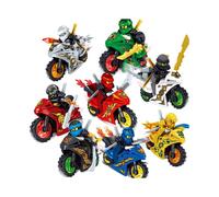 8Stk Ninjago Juego de motocicletas Mini figuras Ninja Bloques Juguetes Se adapta a Lego