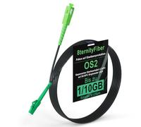 8ternityFiber OS2 Cable de fibra óptica blindado LC/APC a SC/APC de 5 m/16 pies, cable de fibra óptica Simplex Singlemode 9/125 μm para uso en exteriores, opciones de longitud: 1 m-50 m, OD: 3 mm LSZH