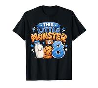 8th Birthday Boys Girls 8 Years Old Milk and Cookie Party Camiseta