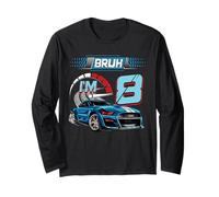8th Birthday Bruh Racing Car Party Outfit 8 Year Old Boys Manga Larga