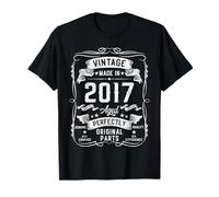 8th Birthday Gifts Boys Girls 8yr 8 Year Old Vintage 2017 Camiseta
